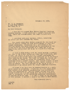 Letter from W. E. B. Du Bois to J. E. Spingarn