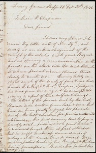 Letter from Mary Brady, Leavy Greave, Sheffield, [England], to Maria Weston Chapman, Dec'r 30th, 1846