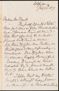 Letter from Elizabeth Swan Mawson, Ashfield, [England], to Francis Jackson Garrison, July 26 - 1877