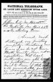 Telegram, from W. J. Patterson, Parkville, Platte County to Sterling Price, April 26, 1855