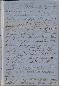 Letter from Nathan Robinson Johnston, Topsham, Vt., to William Lloyd Garrison, July 16, 1858