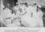 Dr. Roman's clinic; First Operation performed in the George W. Hubbard Hospital connected with Meharry Medical College; Dr. Roman is second from the left; Photo by Lay Brothers, Nashville, Tenn