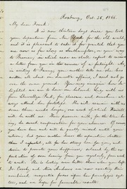 Letter to] My dear Frank [manuscript