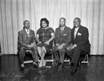 Men and woman on a bench, Los Angeles, 1963