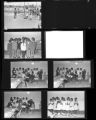 Set of negatives by Clinton Wright including baseball at Doolittle (Mrs. Viola Johnson throws out first ball), Mother's Club banquet, basketball champions honored at Doolittle, 1965