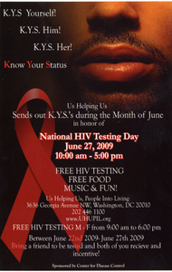 National HIV Testing Day, 2009. [Picture postcard.]