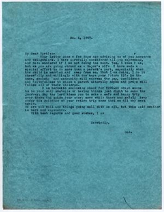 Letter from Dr. Edwin D. Moten to Myrtle Moten Dabney, March 4, 1947