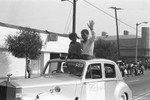 Comedian at Easter parade, Los Angeles, 1986