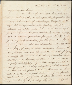 Letter from William Lloyd Garrison, Boston, [Mass.], to George William Benson, March 13, 1834