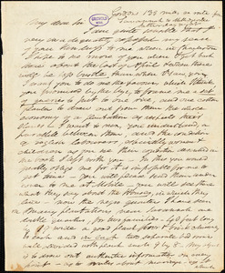 J. S. Skinner autograph letter signed, Gordon's, 135 miles en route from Savannah.