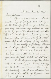 Letter to] Dear Johnson [manuscript