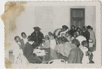 Group of Children and Adults Indoors, 1956