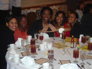 Sorority table at 2005 Black History Month event