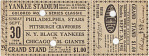 Ticket for the Colored World Series Classic, September 30 1934