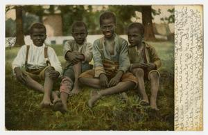 Postcard of Group of Young Boys