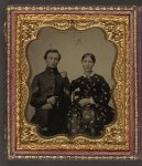 [Corporal James M. Dennis of Company F, 16th Ohio Infantry Regiment, and Companies A and F, 114th Ohio Infantry Regiment, with Hannah C. Barnard]