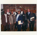 Photograph of members of the Shortridge High, all African-American, championship wrestling team