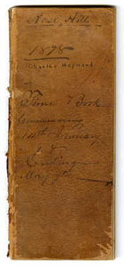 Rose Hill, 1878, Charles Heyward, Time Book, Commencing 14th January and Ending May 7th.