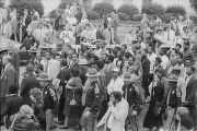 Thomas Reed and others marching toward the Capitol in Montgomery, Alabama, to attempt to remove the Confederate flag from atop the dome.