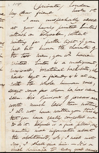 Letter from Harriet Martineau, London, [England], to William Lloyd Garrison, Nov[ember] 1st [1853]