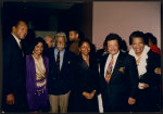 [Trumpet Awards honorees Tom Bradley, Gordon Parks (third from left), Maya Angelou (right) and others, Atlanta, Georgia, 1994]