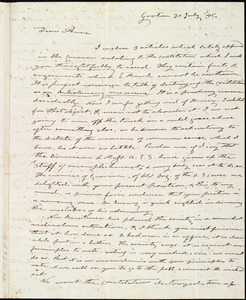 Letter from Amos Farnsworth, Groton, [Mass.], to Anne Warren Weston, 30 July [18]45