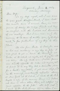 Letter from William Lloyd Garrison, Longwood, [Pa.], to Helen Eliza Garrison, June 4, 1864, Saturday Morning