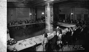 Second Annual Banquet "Rajah Club" Feb 21, 1930 Whitelaw Hotel [cellulose acetate photonegative, banquet camera format]