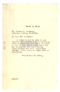 Letter from W. E. B. Du Bois to Thomas J. Calloway