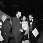 Dr. Kenneth Washington posing with Florence LaRue at an event for Mayor Bradley, Los Angeles, 1974