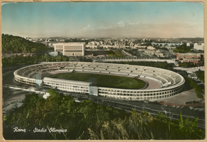 Postcard of the Olympic Stadium in Rome owned by Dick Howard