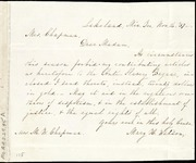 Letter to] Mrs. Chapman, Dear Madam [manuscript