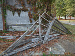 Long-closed and now vine-covered site of Bryant's Grocery in the crossroads community of Money, Mississippi