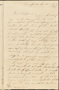 Letter from Ellen M. Russell, Greenfield, [Massachusetts], to Maria Weston Chapman, 1839 Oct[ober] 15