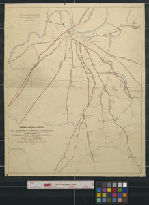 Topographical sketch of the environs of Nashville, Tennessee surveyed in the months of March 1862 and Sept. and Dec. 1863 for the information of the Armies of the Ohio and Cumberland under the direction of Capt. N. Michler Corps of Topographical Engrs. U.S.A. by Major John E. Weyss, Capt. J. Earhart and Lieut. [George] Greenwood.