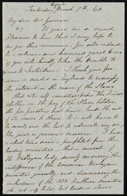 Letter to] My dear Mr. Garrison [manuscript