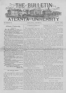 The Bulletin of Atlanta University, June 1892 no. 38, Atlanta, Georgia