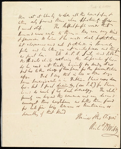 Thumbnail for Partial letter from Richard Davis Webb to Maria Weston Chapman, [1842-1844]