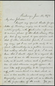 Letter to] My dear Johnson [manuscript