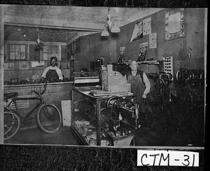 Photograph of interior of shoe shop in Yamacraw Village, Savannah, Chatham County, Georgia, 1922