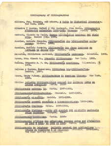 Bibliography of bibliographies