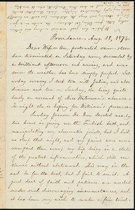 Letter from William Lloyd Garrison, Providence, [R.I.], to Helen Eliza Garrison, Aug. 18, 1874