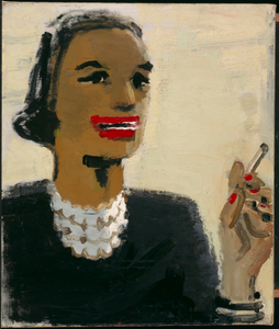 Woman with Red Mouth