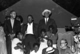 Floyd McKissick addressing an audience at night during the "March Against Fear" through Mississippi, begun by James Meredith.