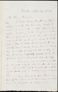 Thumbnail for Letter from William Lloyd Garrison, Boston, [Mass.], to Samuel Joseph May, Sept. 24, 1854