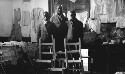 Industrial exhibits. Negro rural school at Court House. Boys with handmade chairs