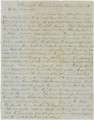 Letter from William McDowell in Huntsville, Alabama, to his daughter, Mary Eliza Mastin in Marion, Alabama.