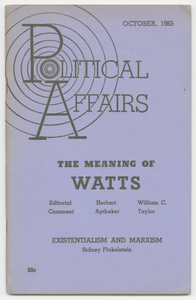 Political Affairs Vol. XLIV No. 10: The Meaning of Watts