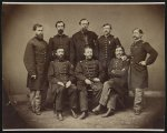 [Brigadier General Isaac Swartwood Catlin of Co. H, 3rd New York Infantry Regiment and Co. C, 109th New York Infantry Regiment, with staff]