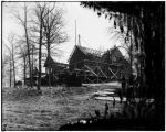 Maine State pavilion during construction